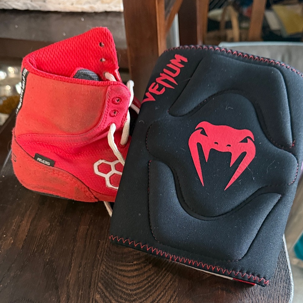 Venum Black and Red Protective Gear